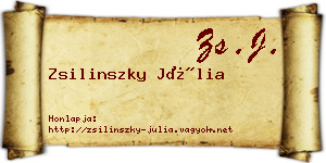 Zsilinszky Júlia névjegykártya